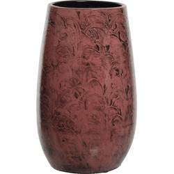 Bloemenvaas - terracotta - donker roze - D22 x H40 cm - Vazen