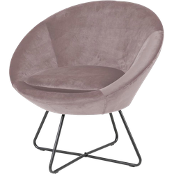 Merel velvet fauteuil roze