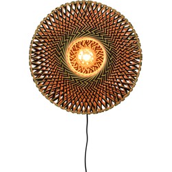 Wandlamp Bali - Bamboe/Zwart - Ø44cm