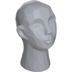 Abstract hoofd Origami sculptuur - Grijs - H22