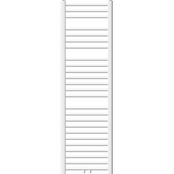 Badkamerradiator Sahara 400 x 1500 mm Wit gebogen met centrale aansluiting