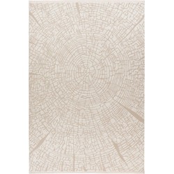 Basic Home Abstract Vloerkleed - Laagpolig Tapijt - Soft Touch - Effen - Beige- 200x290 CM