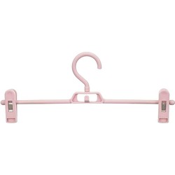 Kipit - broeken/rokken kledinghangers - set 4x stuks - roze - 32 cm - Kledinghangers