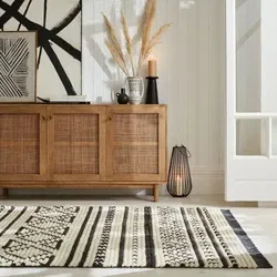 Geometrisch vloerkleed - Sabri Zwart / Crème - 160 X 230 CM