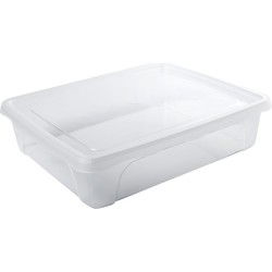 Vershoudbakje - laag - transparant - 2 liter - 24 x 20 x 6 cm - Vershoudbakjes