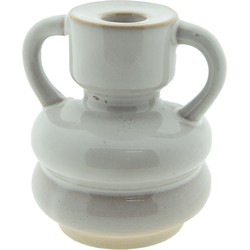 Clayre & Eef Kandelaar  11 cm Beige Porselein Kaarsenstandaard