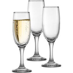 Uniglass Champagneglazen Kouros - 6x stuks - cava/prosecco glazen - 185 ml - Champagneglazen