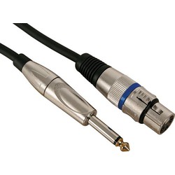 Xlr-kabel xlr vrouwelijk naar jack 6.35 mm mono 10 m