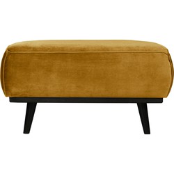 BePureHome Statement Hocker - Fluweel Honinggeel - 40x80x55