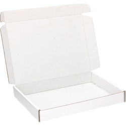 100 Stuks Brievenbusdoos A5 - KLEUR: WIT - 220x155x28 mm - Verzenddoos met bovenklep - Witte Brievenbusdozen