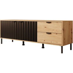 Meubella - TV-Meubel Vic - Eiken - 157 cm