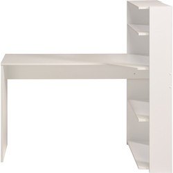 Witte bureau met opbergplank L121 cm - Mister