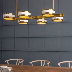 Witte en gouden metalen lamp SONIK
