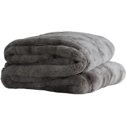 PTMD Linde Grey faux fur plaid in giftbox 150 x 200