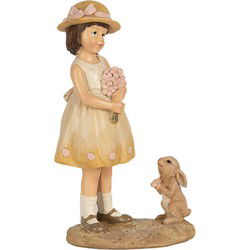 Clayre & Eef Beeld Meisje Beige Polyresin