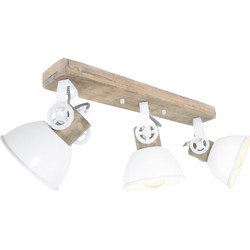 Trendy Opbouwspot Lumen Hout 3-lichts