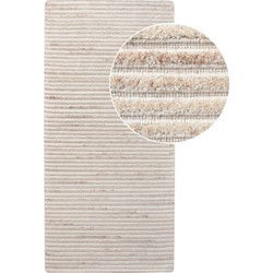 Vloerkleed Ivoor Wol - 180x80x1cm - Mango