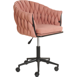LUCIA - Bureaustoel - Roze - Polyester