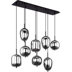 Industriële hanglamp Blacky - L:94cm - E14 - Metaal - Zwart