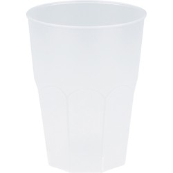 Santex drinkglazen frosted - transparantA - 6xA - 420 ml - onbreekbaar kunststof - Cocktailglazen - Drinkglazen