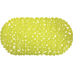 MSV Douche/bad anti-slip mat - badkamer - pvc - limegroen - 39 x 99 cm - Badmatjes