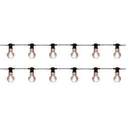 2x stuks binnen/buiten verlichting lichtsnoer 10 meter met warm witte LED lampjes - Lichtsnoer voor buiten
