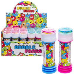 Decopatent 24 STUKS Vrolijke Smiley Bellenblaas - Uitdeelcadeaus - Belleblaas - Traktatie Uitdeelcadeautjes voor kinderen - Grabbelton - School - Kinderfeestje - Klein Speelgoed Trakteren - Grabbelton Traktaties Cadeautjes