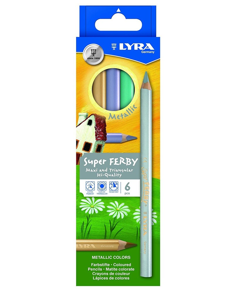 Lyra Lyra Box Of 6 Super-Ferby® Metallic Colours, Asst'D - 