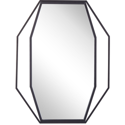 NIRE - Wandspiegel - Grafietgrijs - Staal