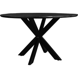 Eettafel Icon ø110 cm - Zwart Mangohout