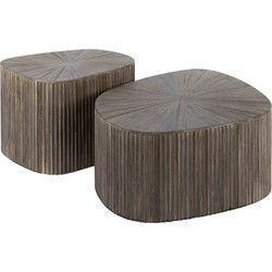 Salontafel - Vierhoekig - Set Van 2 - Donkerbruin - Maya XL