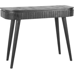 LABEL51 Bureau Nils - Zwart - Mangohout - 100 cm