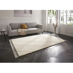 Hoogpolig vloerkleed - Norwalk Scandi - Crème - 80 X 150 CM