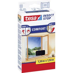 1x Tesa vliegenhor/insectenhor zwart 1,3 x 1,5 meter - Raamhorren