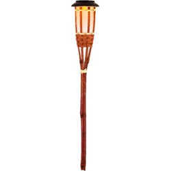 1x Oranje buiten/tuin Led fakkel Bodi solar verlichting 54 cm vlam - Fakkels