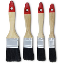 Verfkwasten set - 4-delig - hout - synthetisch - 20-50 mm - Verfkwasten