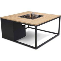 Loft 100 black frame teak top