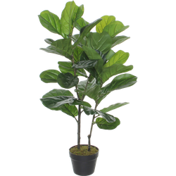 Mica Decorations Ficus Lyrata Kunstplant - H100 x Ø60 cm - Groen