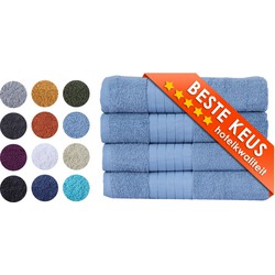 Zavelo Luxe Badhanddoeken - Hotelkwaliteit - Handdoeken - 70x140 cm - 4 Stuks - IJsblauw