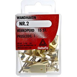 Wandhaken nr.2 verkoperd 15st