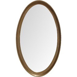 PTMD Romee Ovale Spiegel - 50 x 8,5 x 89 cm - Aluminium - Goud