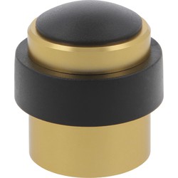 AMIG Deurstopper/deurbuffer - 1x - D30mm - inclusief schroeven - goud - Deurstoppers