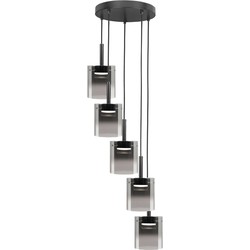 Highlight - Salerno - Hanglamp - LED - 45 x 45  x  180cm - Zwart