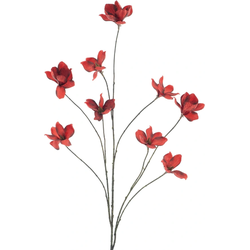 Kunstbloem Wild magnolia spray Salla red 127 cm