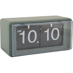 Wandklok Retro Boxed Flip - Jungle groen - 20x10x10cm