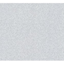 A.S. Création behang bloemmotief zilver en wit - 53 cm x 10,05 m - AS-378371
