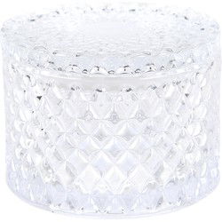 Clayre & Eef Glazen potje  Ø 11x8 cm Glas Rond Potje