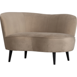 WOOOD Sara Loungefauteuil Links - Velvet - Khaki - 71x112x81