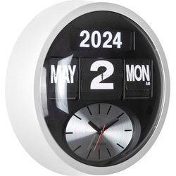 Karlsson - Wandklok Rond Flip - Wit- Ø32,6cm