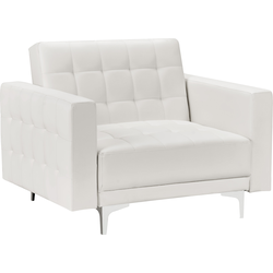 Beliani ABERDEEN - Fauteuil-Wit-Kunstleer